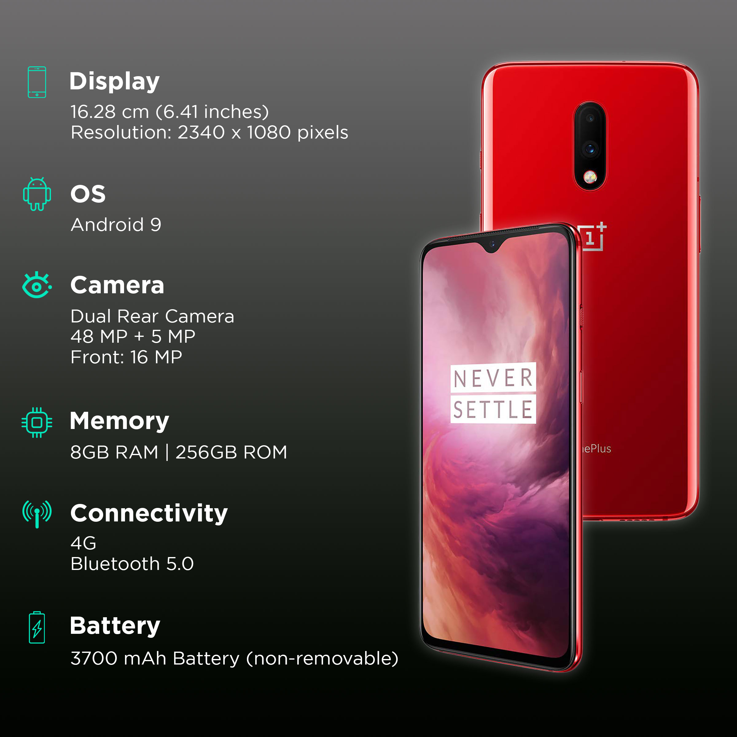 Buy Refurbished OnePlus 7 (8GB RAM, 256GB, Mirror Red Buy Refurbished OnePlus 7 (8GB RAM, 256GB, Mirror Red